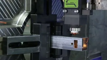 Equipamento automático da máquina de corte do laser do CNC do canal do ângulo do tubo da tubulação da carga 3kw